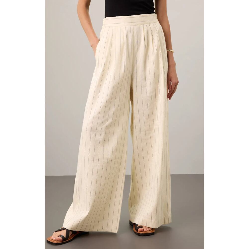 Vanessa Bruno Nunes Off White Stripe Trousers